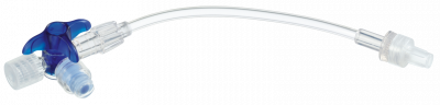 Кран 3-ходовой Дискофикс С с Сэйффлоу 360° синий линия 50 см купить оптом в Твери