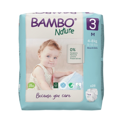 Эко-подгузники Bambo Nature 3 (4-8 кг), 28 шт купить оптом в Твери